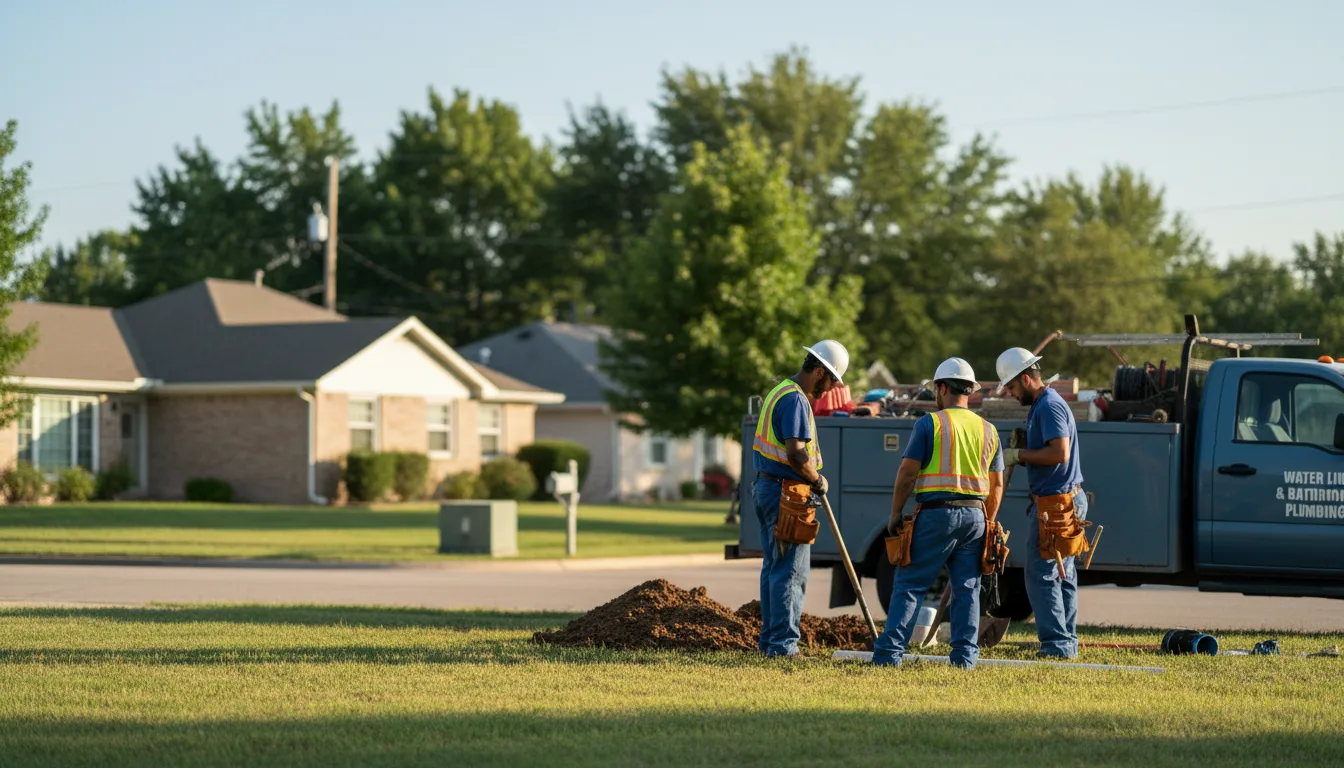 Residential water line and bathroom plumbing service in Galena, IL